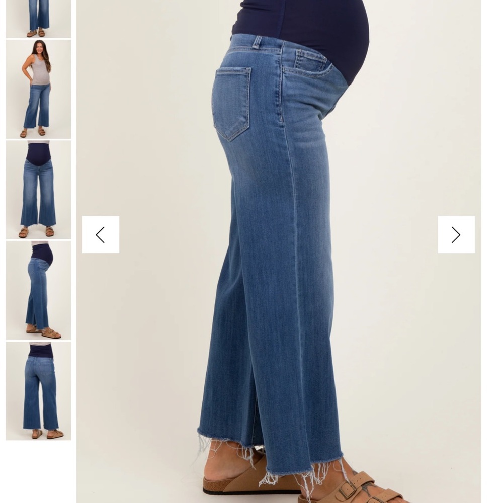 Pinkblush wide leg maternity jeans size 25 - Picture 3 of 8